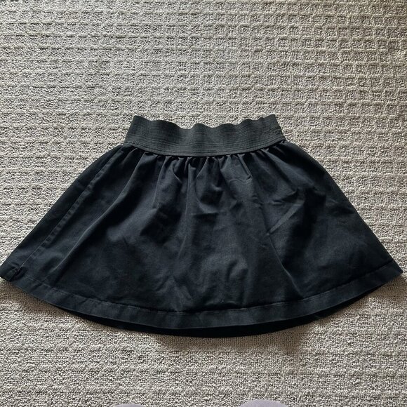 Miley Cyrus Max Azria Black Elastic Waist Flare Skirt Womens Medium M Y2K Retro - Picture 1 of 5